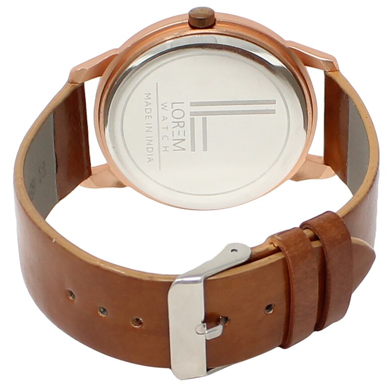 LOREM  Official Brown Dial Leather Belt Watch For Men&Boys